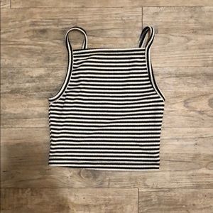 Stripped knit crop